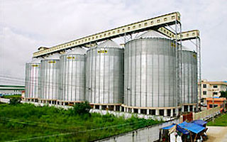 Storage tanks at U Kyu flour mill